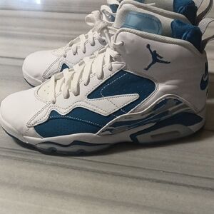 Jordan White and Blue Athletic Shoes